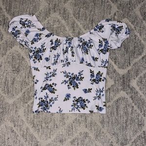 Off the shoulder flower top